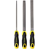 Stanley 0-22-477 - Juego 3 escofinas 8&quot- (plana basta- media caña basta- redonda basta)